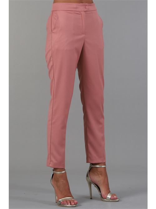 Pantalone in viscosa elastica Manuela Riva | PASEO/0705SALMONE